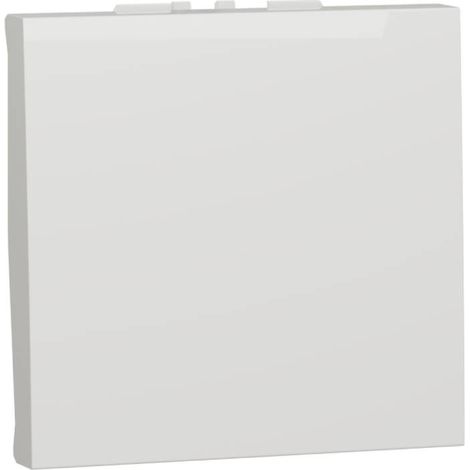 bouton poussoir - 2 modules - no/nf - 10a - bornes auto - blanc - schneider unica nu323618 (1/3)