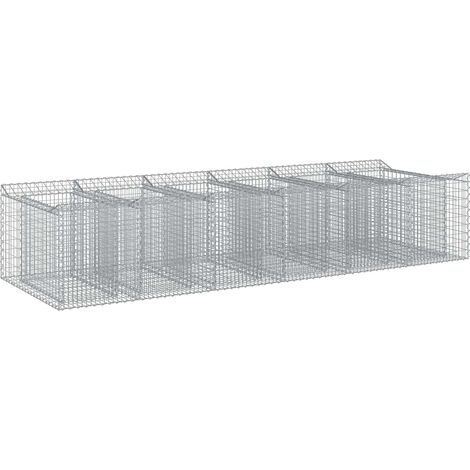 Maison Exclusive - Gabionen-Hochbeet 2 pcs Silber