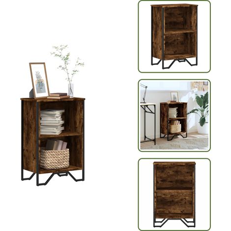 Libreria con scomparti - vidaXL Libreria Rovere Fumo 50x31x74,5 cm in Legno Multistrato - Libreria per libri