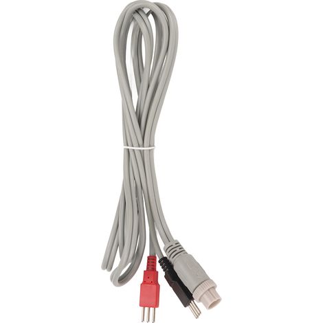 Câbles de connexion électrodes TENS 16 4P 2m, 3 broches 4,5mm, fils tinsel noir rouge, pour machine de stimulation musculaire et appareil de massage corporel (1/5)