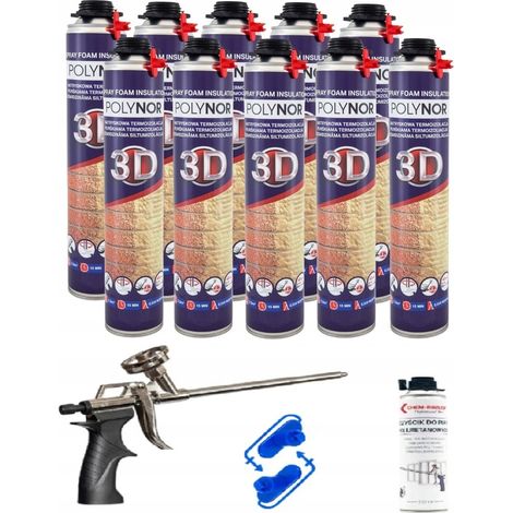 Isolamento in schiuma spray Polynor 3D, isolamento in schiuma Pur Foam per garage e soffitte (1/5)