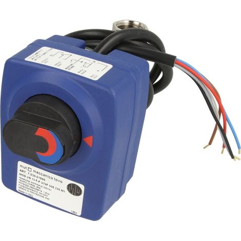 Robinet à bille motorisé, avec relais auxiliaire,1/2,230V-7 Nm, 90°, FFxFF