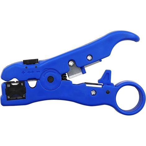 1 Piece Multi- Coaxial Cable Stripper Cable TV Cable Stripper Wire Stripper Easy to Use Blue (1/5)
