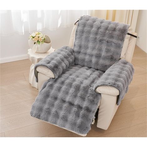 Faux Rabbit Fell Relaxsesselbezug Einteiliger Bezug Sesselschoner Für Elektrische Liegesessel Weicher Kaninchen Plüsch Sesselauflage Möbelschutz rutschfeste Relaxsessel Husse (1/5)