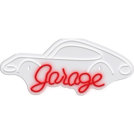 Luces de neón estilo Manta SNL95WH para garaje, color blanco-rojo (1/3)