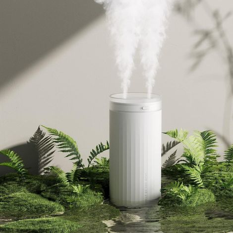 Luftbefeuchter- Ultraschall-Luftbefeuchter 500 ml, zwei Nebelöffnungen, leicht zu reinigen, weiß (1/5)