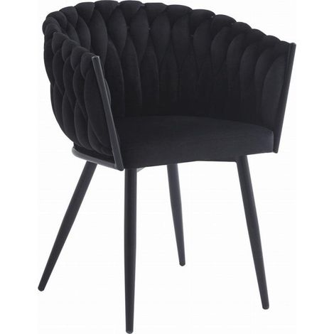 Sedia Orion - velluto nero x 1