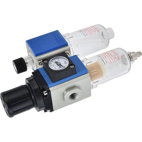 Compresseur d'air, filtre à débit, régulateur de pression, lubrificateur, séparateur eau/huile combiné GFC200-06 (1/5)