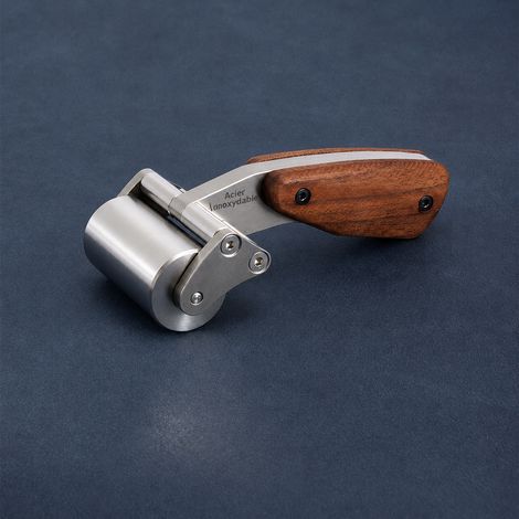 Rouleau pour travail du cuir maroquinerie acier inoxydable DIY encollage pressage 21 × 11 × 7 cm 650 g – Livraison gratuite (1/5)
