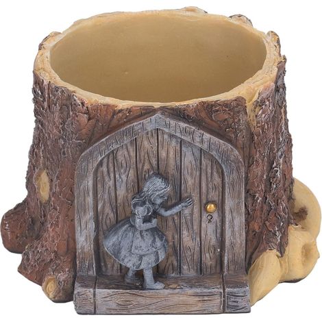 Pot de Fleur en résine, Fille au Trou de Drainage de Porte, Jardinière succulente à Base Large et Stable pour Plante de Cactus d'intérieur (1/5)