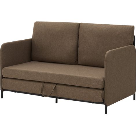 Divano/poltrona trasformabile a 2 posti 78 x 125 x 67 cm marrone 030009129