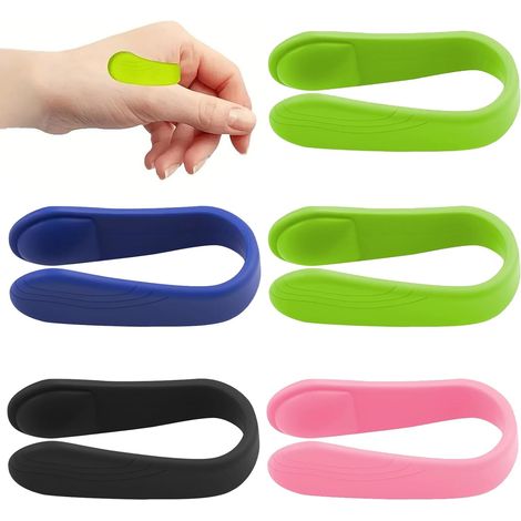 Clips de acupresión para las manos, juego de 5 clips de silicona para masaje, ideales para aliviar el estrés, la migraña, la ansiedad y los ataques de pánico. Clips para aliviar el dolor de cabeza.