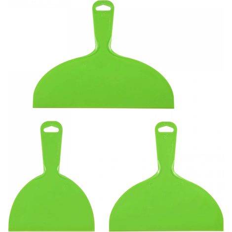 JSSEVN - Set of Putty Scrapers (6 in, 8 in, 10 in) in Flexible Plastic for Drywall Bonding and Paint Spreading (1/5)