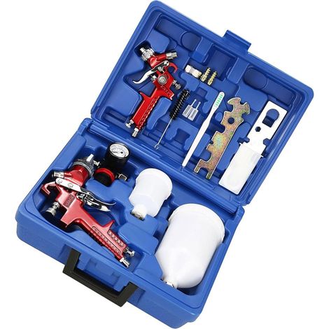 Applicateur de revêtement de qualité supérieure de 1,4 mm et 0,8 mm avec contrôle de la pression pour automobile et bois Pulvérisateur de peinture portable (1/5)