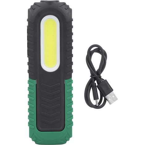 Lampe De Travail LED - Éclairage Puissant COB - Aimant Intégré - Support Pivotant 180° - Crochet Rotatif 360° - Alimentation USB - Affichage Niveau Batterie - 1 Pièce (1/5)