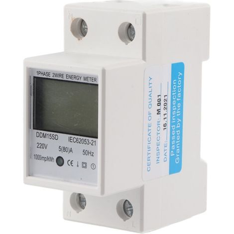 5-80A DDM15SD LCD backlit digital display single-phase electronic energy meter kWh (1/5)