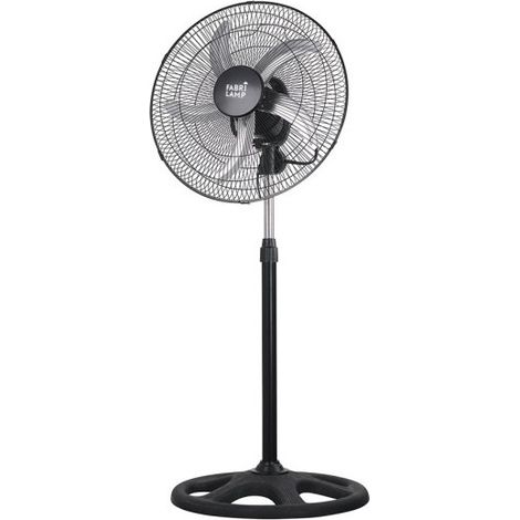 Ventilatore da terra rinforzato nero 75W 5 pale in alluminio (1/2)