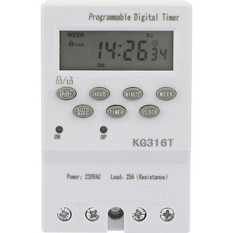 Minuterie programmable numérique automatique à microprocesseur KG316T 220 V