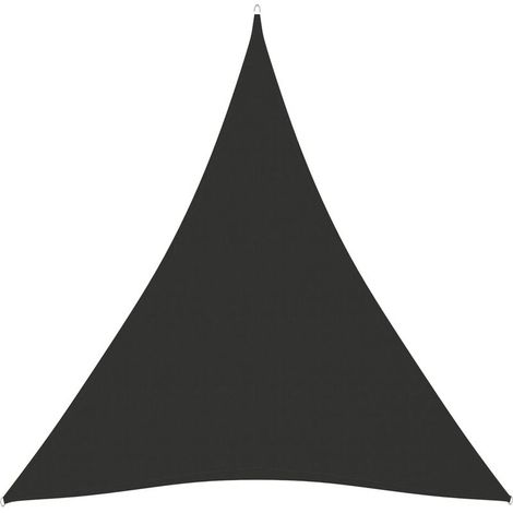 Voile d'ombrage triangulaire en tissu Oxford 5x7x7 m anthracite (1/5)