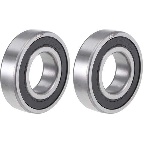 MINKUROW 5 Stück Kugellager 6206-2rs Einreihiges Rillenkugellager Ø30xØ62x16mm Kugellager aus Stahl Für 3D-Drucker, Holzfräser, Heimwerkerwerkzeuge. (1/4)