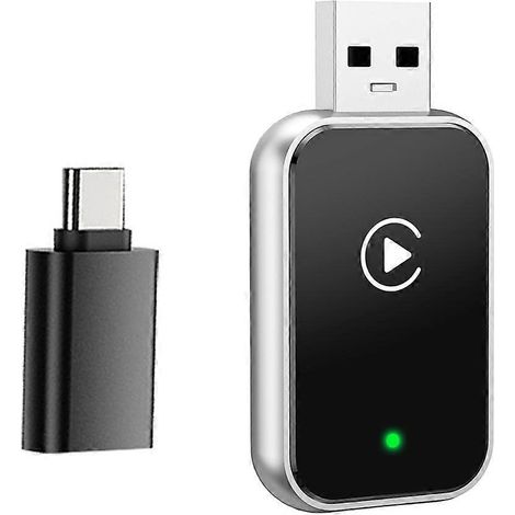 2-in-1 Wireless CarPlay Adapter für Android Auto mit Sprachsteuerung, WLAN und Bluetooth, AI Smart Box, Kabelgebundene zu Kabellose CarPlay-Umwandlung (1/5)