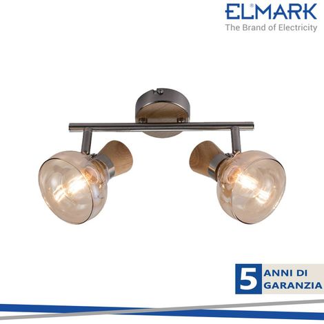 ADDY SPOT 2XE14 LEGNO L280MM H150MM