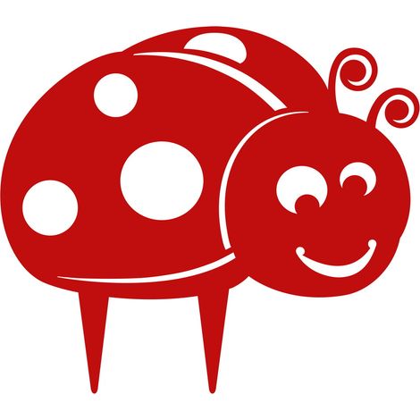 Figurine à Piquer Coccinelle Métal Rouge 21x33 cm – Déco Jardin Originale Made in France Louis Moulin (1/4)
