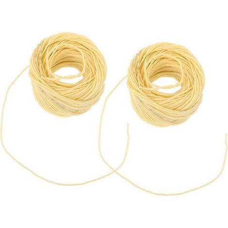 Rouleau de mèche en fibre de lin beige pour bougies piliers en pot (2 pièces) (1/5)