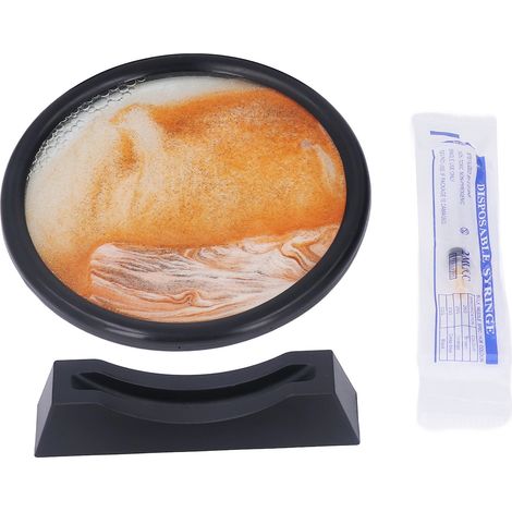 3D-Gemälde aus leuchtend gelbem Sand, transparentes Glas, Wohnzimmer-/Bürodekoration (1/5)