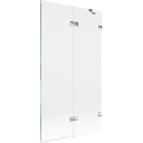 Mexen Lunar pare-douche 2 volets droit 100 x 150 cm, transparent, chromé - 897-100-100-01-00-P (1/5)