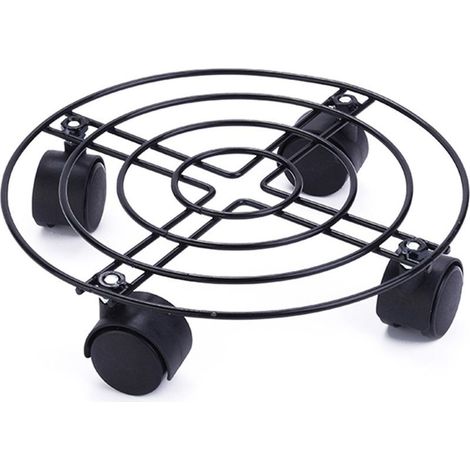 Support de plante en pot en fer robuste avec support de pot de fleur rond pour intérieur extérieur (1/5)