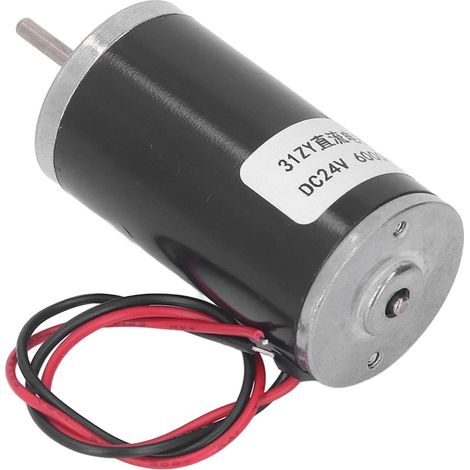 Moteur DC 24V à aimant permanent 31ZY, tube acier, miniature, vitesse variable, inversion sens rotation, couple élevé 6000 tr/min (1/5)
