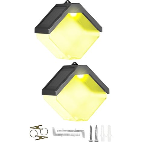 Lampade Solari Parete Cubo RGB Impermeabili 2 pezzi 10 cm (1/5)