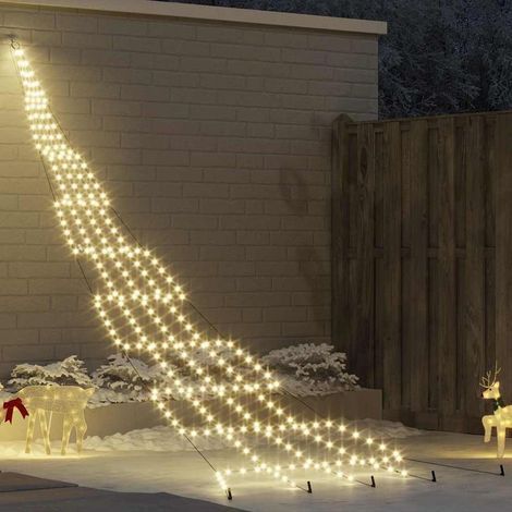 LED-Weihnachtsbaum mit Erdspießen, warmweiß, 500 cm, Metall (1/5)