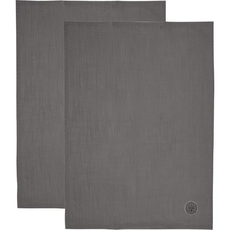 Küchentücher aus Baumwolle, graues Küchenhandtuch-Set, 70 x 50 cm, 2-teilig
