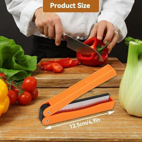 Aiguiseurs de Couteau, 400/600 Grit Pliant Poche Diamant Pierre à Aiguiser Affûteur Diamant Poche à Double Face Pierre à Aiguiser pour L'outil d'affûtage de Cuisine Jardin Camping en Plein Air (1/4)