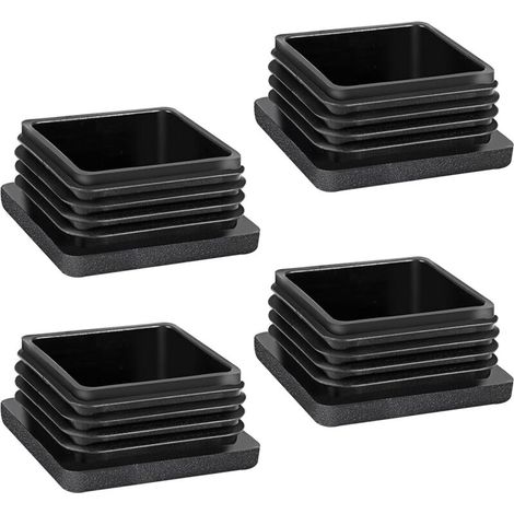 Tappi per gambe di sedie, 4 pezzi 50x50 mm, tappi per tubi quadrati per tubi metallici, sedie, divani, tavoli e scaffali