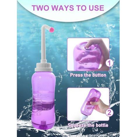 Bidet portable douchette intime - 500 ml à double buse - Peri Bottle de voyage pratique (1/5)