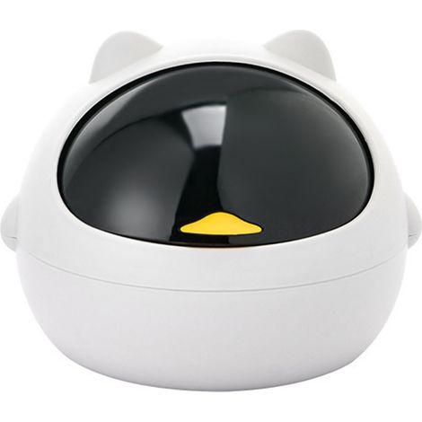 Poubelle de bureau en plastique créatif, petite corbeille à papier mignonne pour le bureau (1/5)