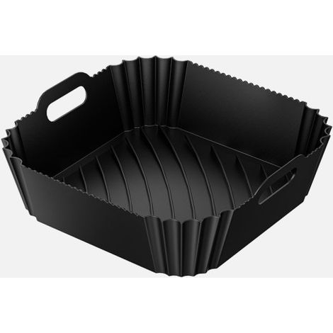 Bandeja silicona manacor freidora aire 6x22,5x22cm negro antiadherente
