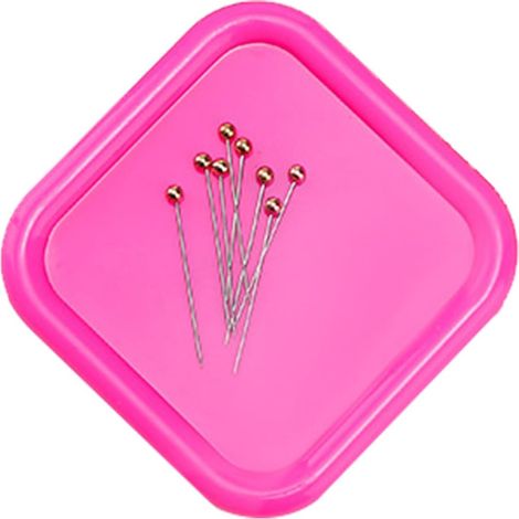 Pelote Aimantée,Coussin Couture Magnétique,Coussins Porte-Épingles,Rangement Broches À Coudre,Support Magnétique Épingles,Boîte Épingles Magnétique,Bricolage Couture Broderie Accessoires,Rose (1/5)