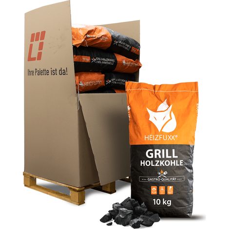 Heizfuxx Grillholzkohle in Gastro 10kg x 12 Sack 120kg