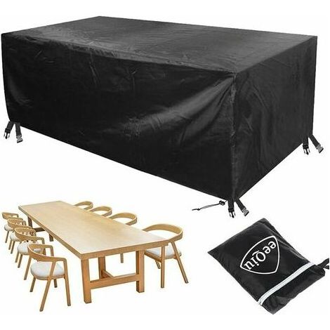 Garden Furniture Cover, Outdoor Table Cover, Anti-UV Oxford Waterproof Tarpaulin Garden Furniture Cover Outdoor Garden Furniture Protection 600D Oxford Fabric Cover 242x162x100cm WHWY (1/3)