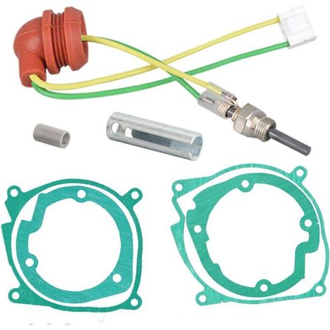 Kit Bougie De Préchauffage Et Joint D'Air - Bougie Céramique 12 V - Pour Chauffage Diesel 2-8 KW - 7 Pièces (1/5)