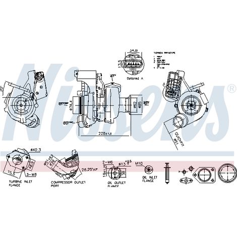Turbocompresseur, suralimentation Nissens 93564 BMW 11652287497 11652414336