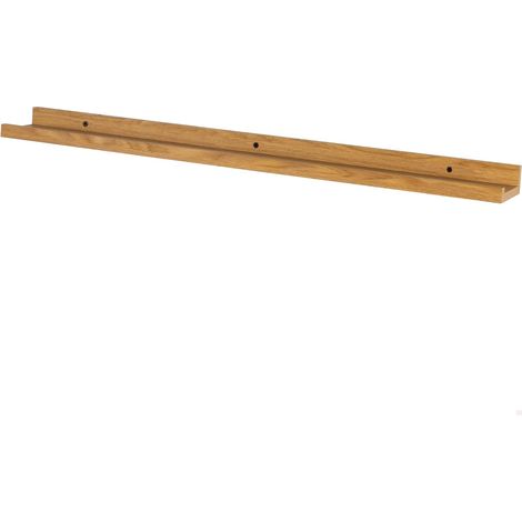 Max Home Etagère Murale 120x10x4 cm, Supporte 5 kg, Effet chêne, Séquoia, Etagère en Bois, Support Invisible, Bord Avant, Salon, Salle à Manger, Bureau d'étude, Salle de Bain (18495) (1/5)
