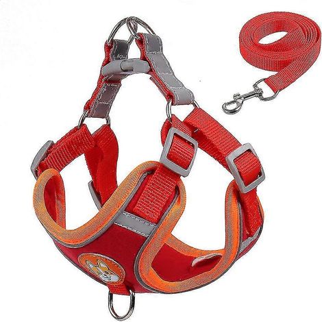 Harnais réfléchissant pour chien, laisse pour la marche et la course, sangle de poitrine, gilet (1/5)