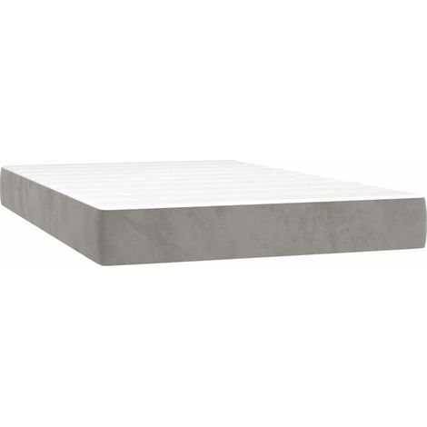 Maison Exclusive - Materasso a Molle Insacchettate Rigidità Media Grigio Chiaro 120x200x20 cm in Velluto (1/5)