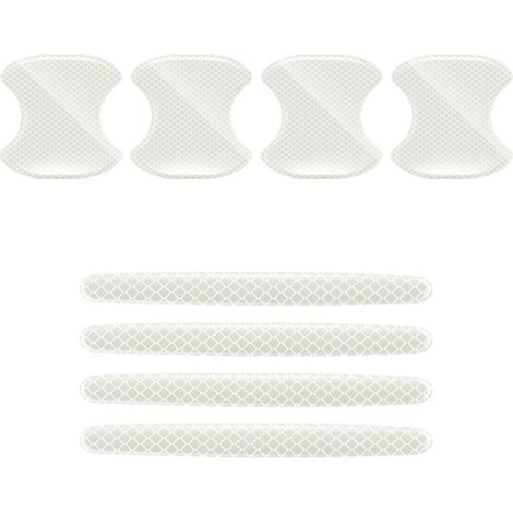 piezas de láminas protectoras 3D para manijas de puertas de coche, tiras reflectantes de seguridad para manijas de puertas de coche 14,71,5 cm (1/5)