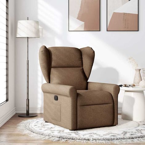Fauteuil inclinable-Chaise de relaxation-Fauteuil Relax Marron Tissu 737741 (1/5)